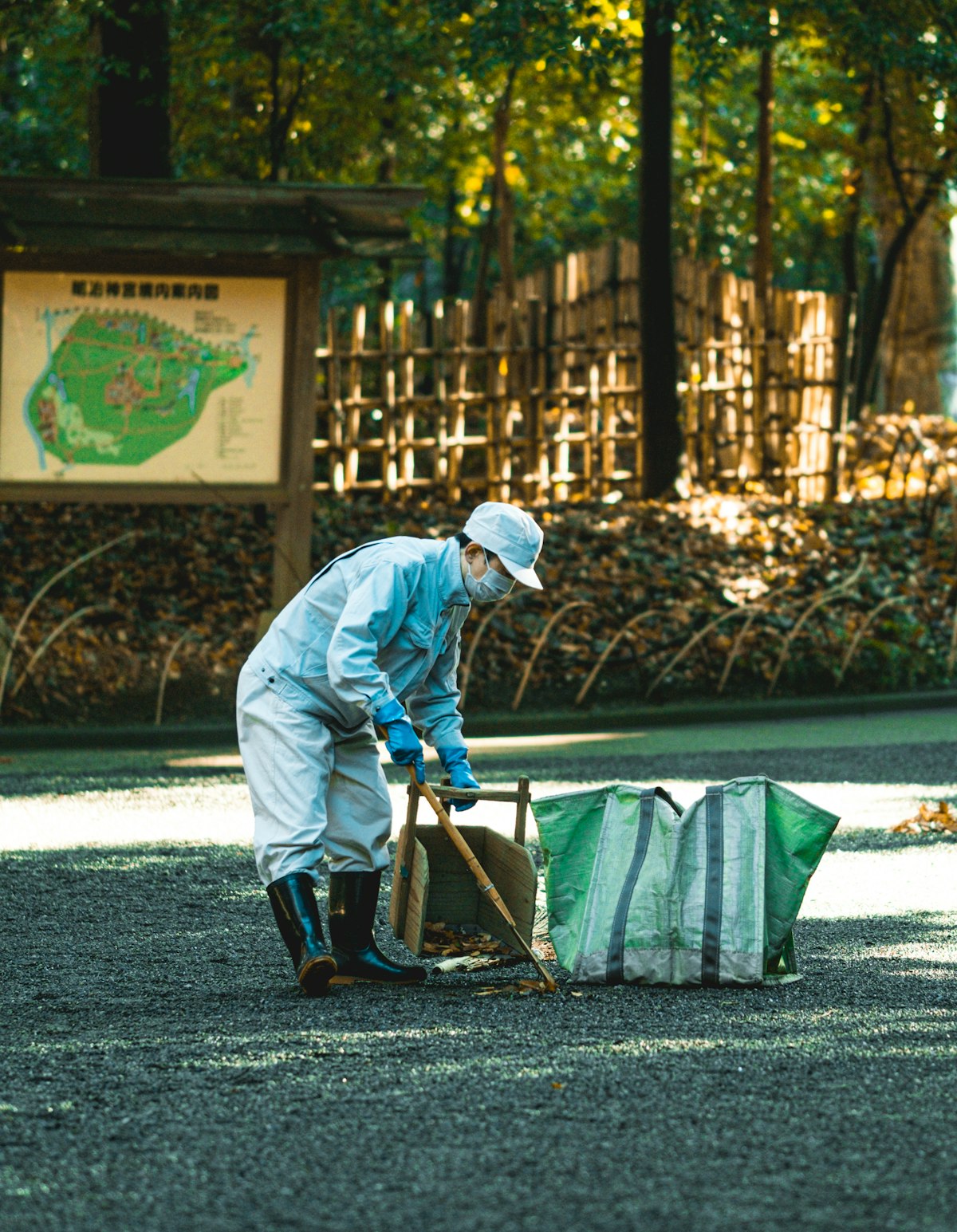 Service Mantra technician in protective gear during a treatment